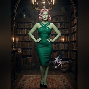 💎Art Deco "Lillian" Vintage Insp. Wiggle Dress x Voodoo Vixen - M